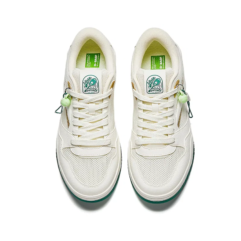 Кроссовки низкие для скейтбординга ANTA Ivory White/Metal Gold/Malachite Green — фото 4