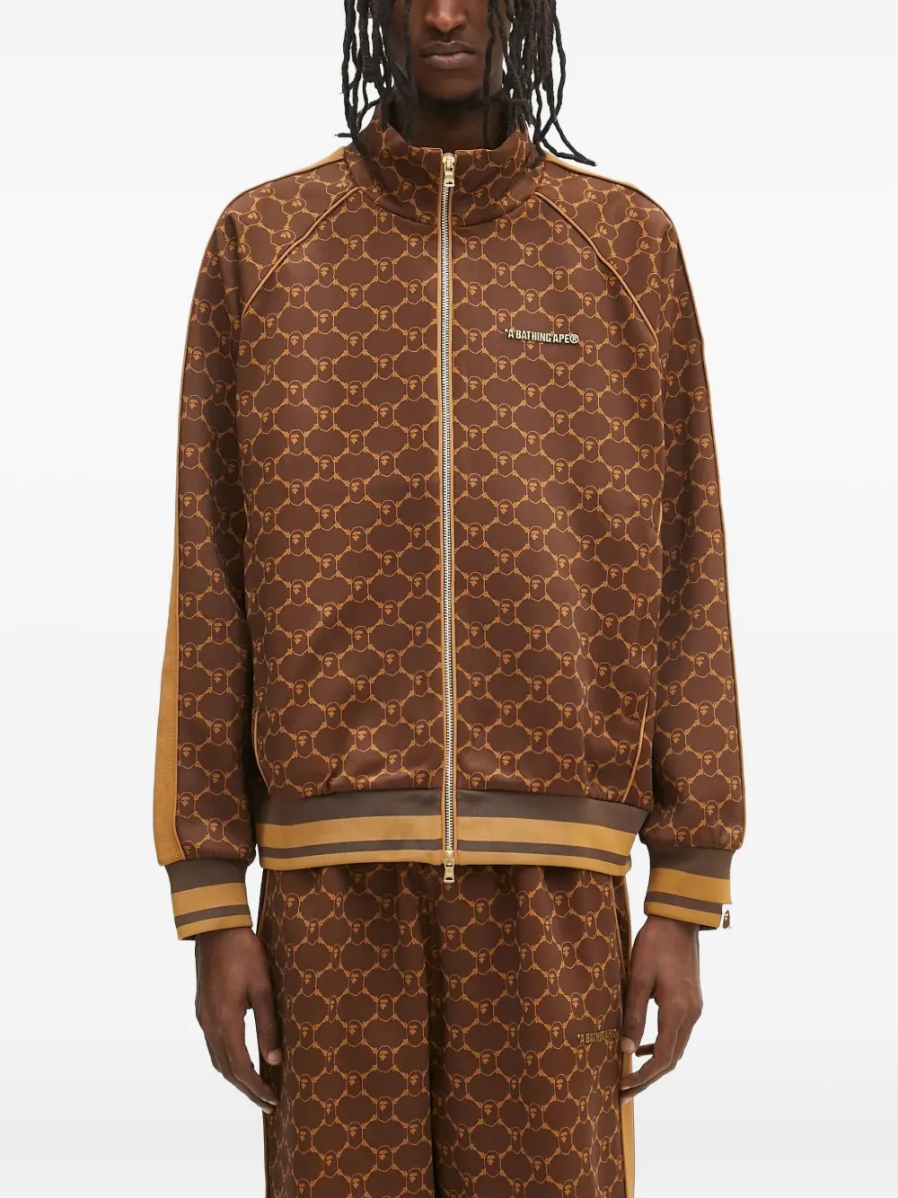 

Толстовка с монограммой A BATHING APE, коричневый