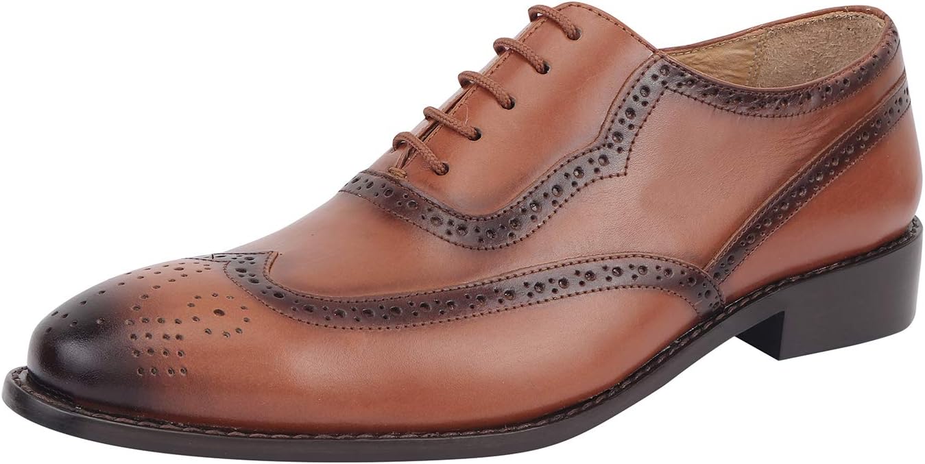 

Мужские туфли LIBERTYZENO Oxford с крыльями из натуральной кожи с шнуровкой для взрослых, праздничная модель на Рождество, Tan