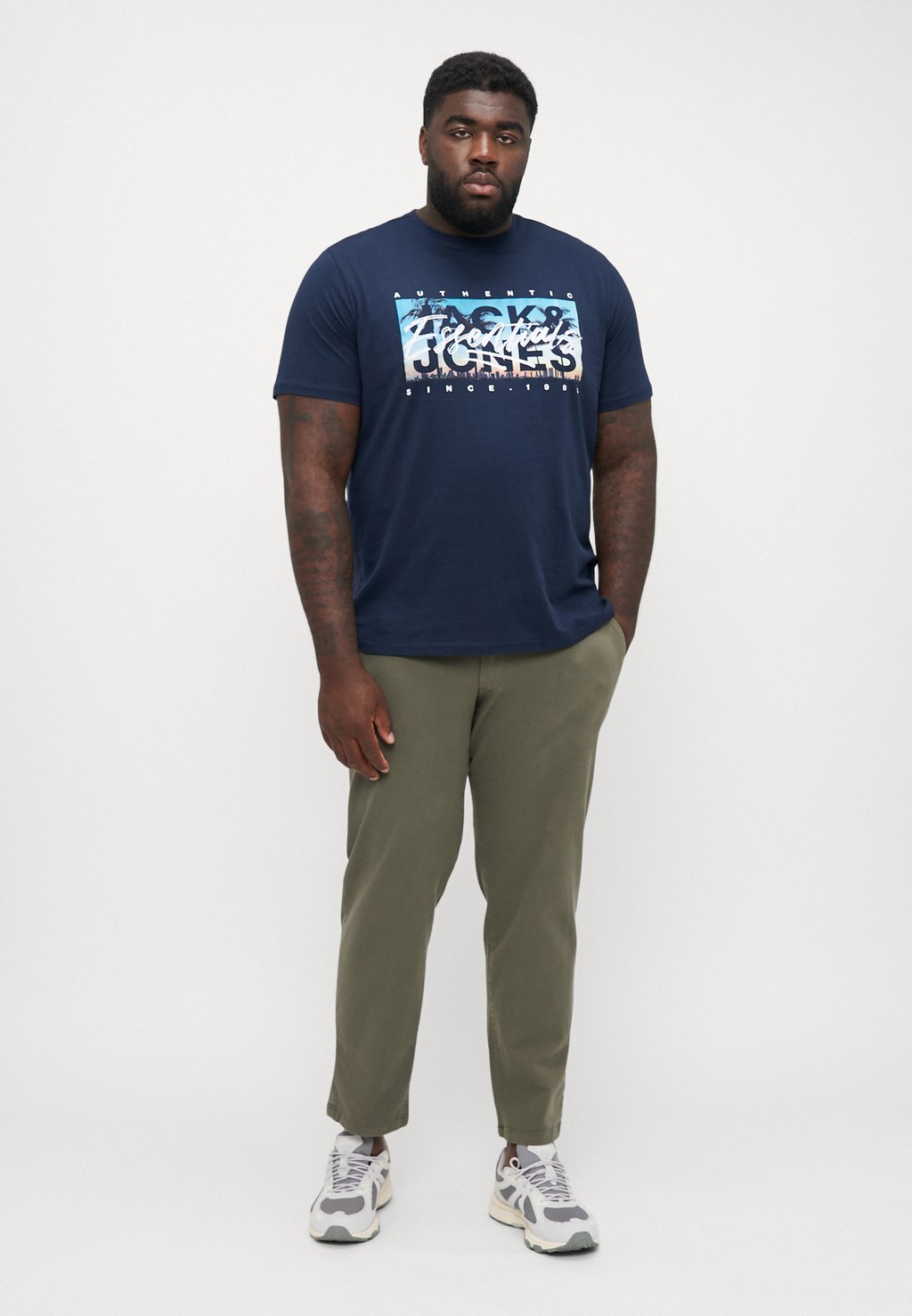 

Футболка с принтом JJCOLTON PHOTO TEE CREW NECK 5 PACK Jack & Jones, светло-голубой