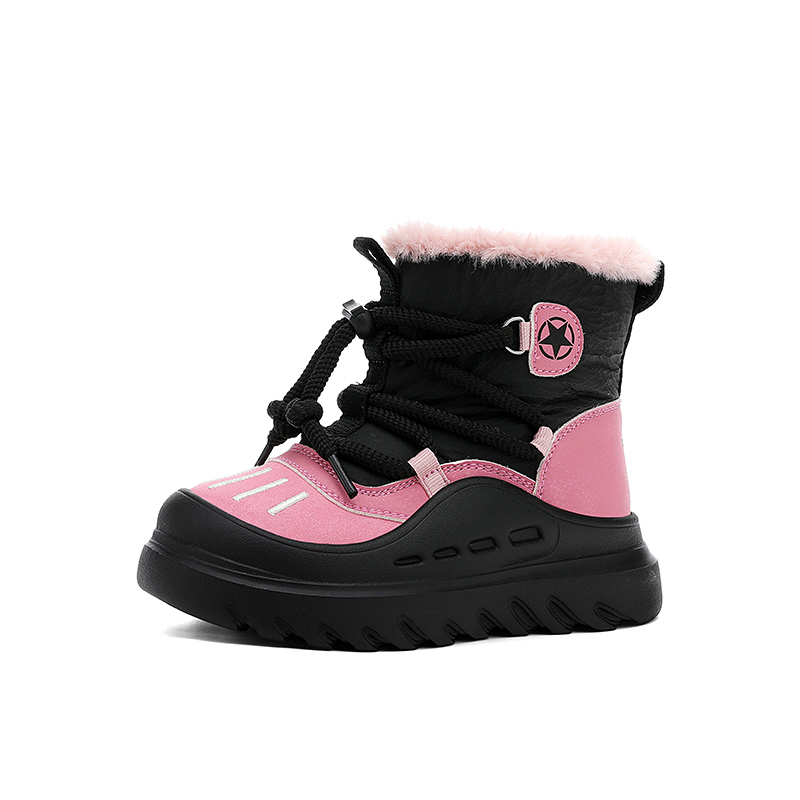 Утепленные зимние ботинки mid top для детей с противоскользящей и износостойкой подошвой Jeep, starсветло-фиолетовый/obsidian черный[fleece-lined] — фото 4