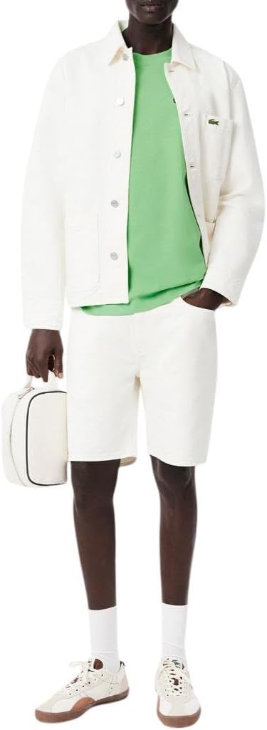 Мужская классическая футболка Lacoste с круглым вырезом и коротким рукавом, свободного кроя, Liamone — фото 4