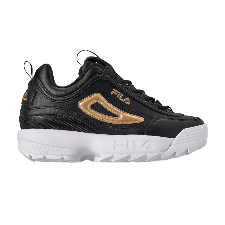 

Кроссовки Fila Disruptor 2 Kids Metallic Flag - Black Metallic Gold, черный