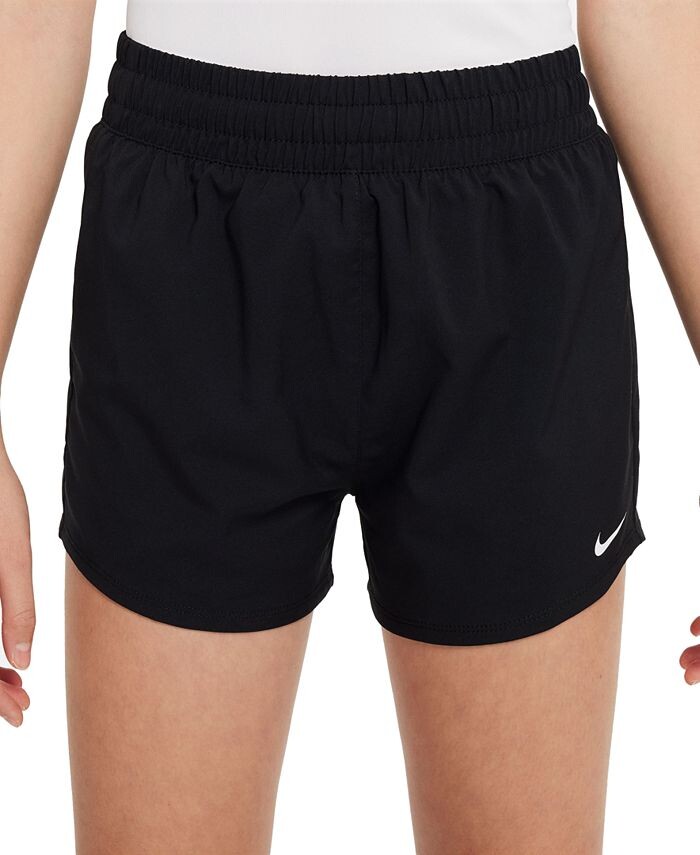 

Тканые тренировочные шорты с высокой талией Big Girls One Dri-FIT Nike, черный