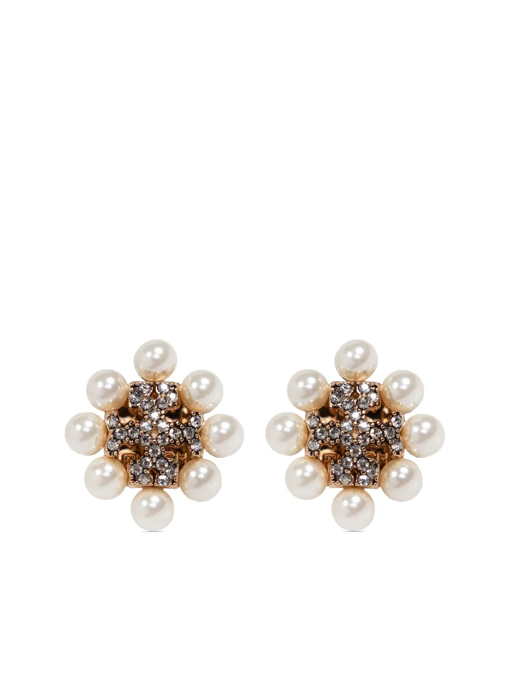 

Серьги с кристаллами Tory Burch, золотой