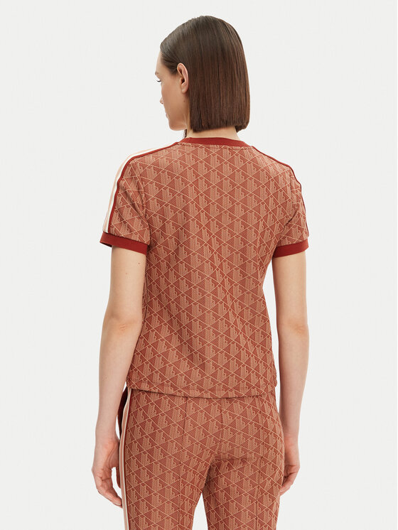 Футболка Lacoste TF3244 облегающая, оранжевый — фото 3