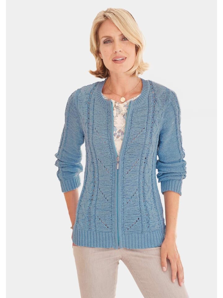

Кардиган GOLDNER Bändchengarnstrickjacke, синий