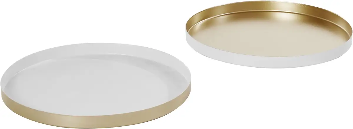 

Декоративные тарелки Creativ home Ø 25 см, 2 шт., цвет weiß-goldfarben