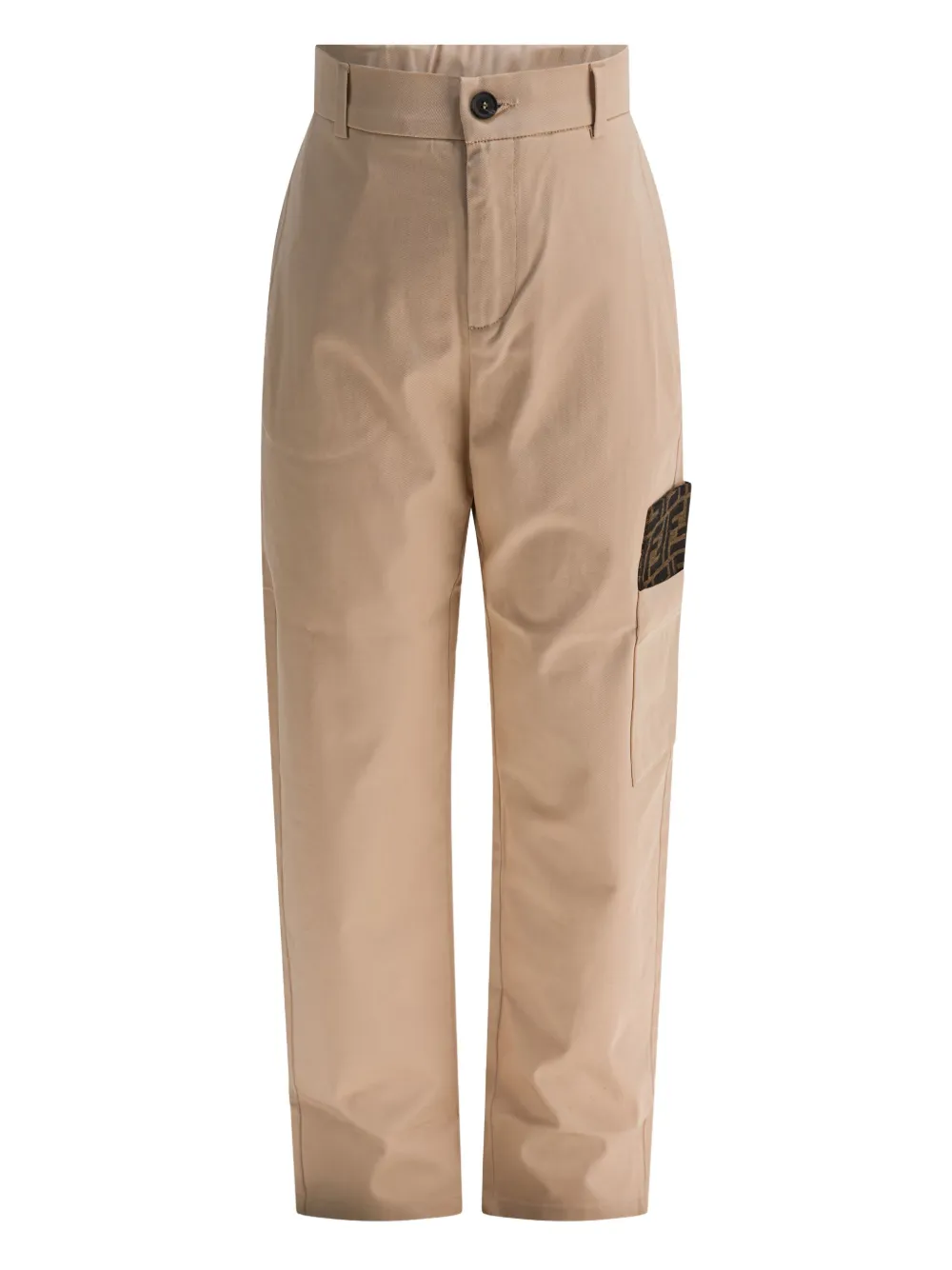 

Брюки карго с нашивкой-логотипом FENDI KIDS, нейтральный