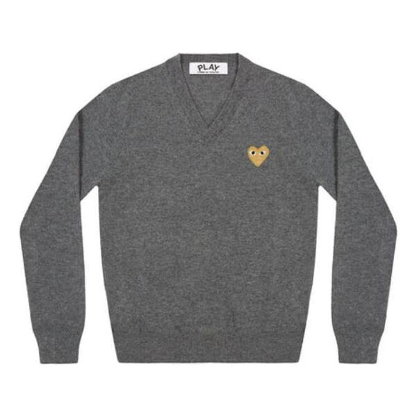 

Свитер v-neck pullover gold emblem 'grey' Comme Des Garcons Play, серый