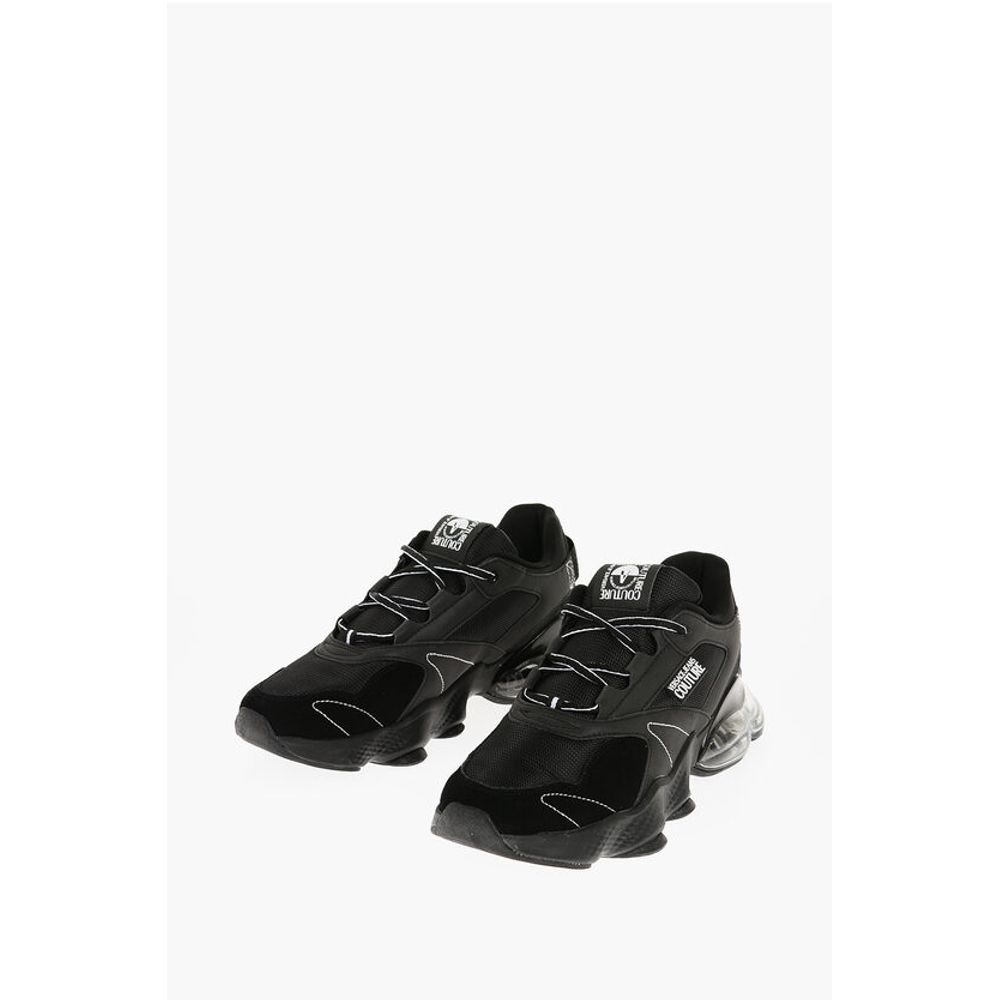 

Кроссовки JEANS COUTURE из ткани NOMO с замшевыми вставками и воздухом Versace, Black