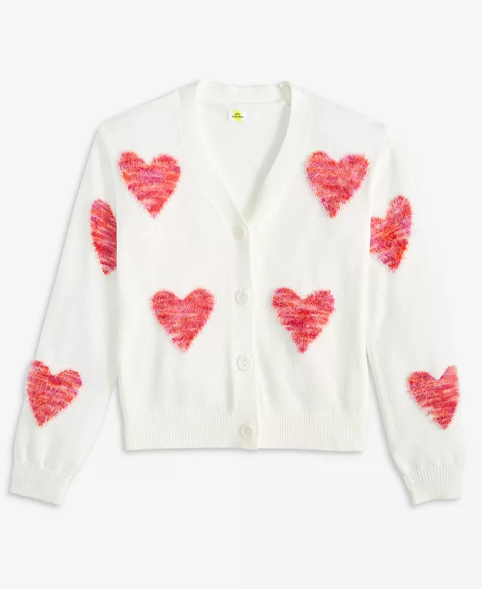 

Детская кардиган с длинным рукавом и фактурным сердцем, размеры 5-20 Epic Threads