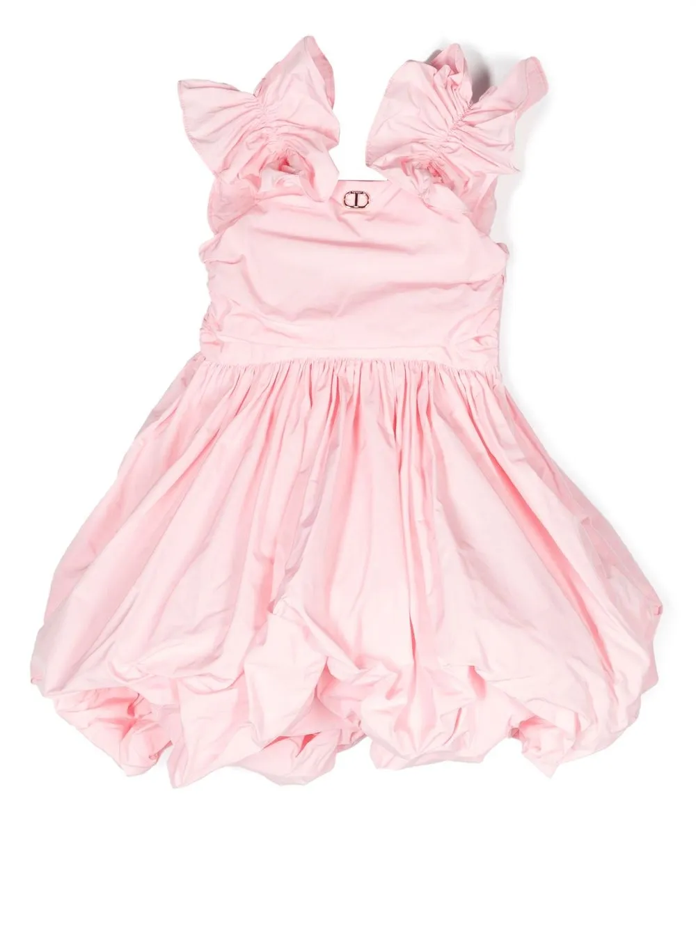 

Платье с объемной юбкой TWINSET Kids, розовый
