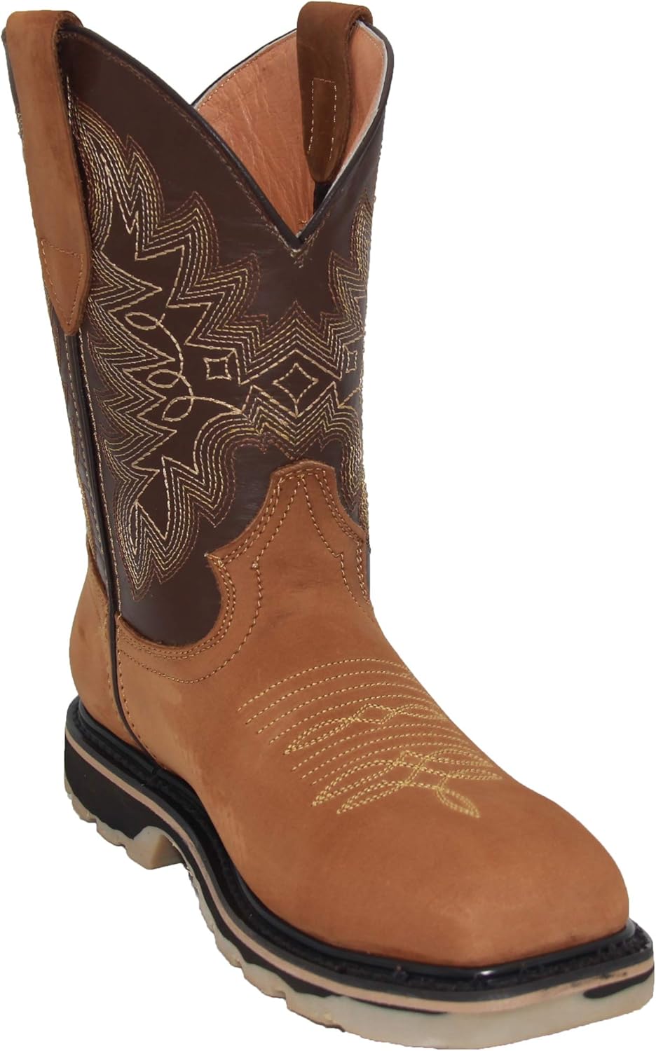 

Мужские кожаные сапоги в стиле вестерн с квадратным носком и стальным носком Generic, Tobacco