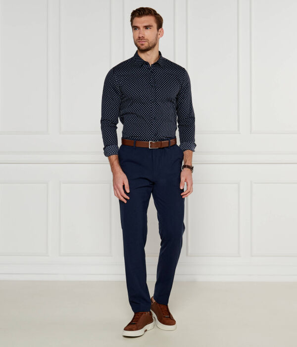 Рубашка p-hank-spread-243 Slim fit Boss, синий — фото 2