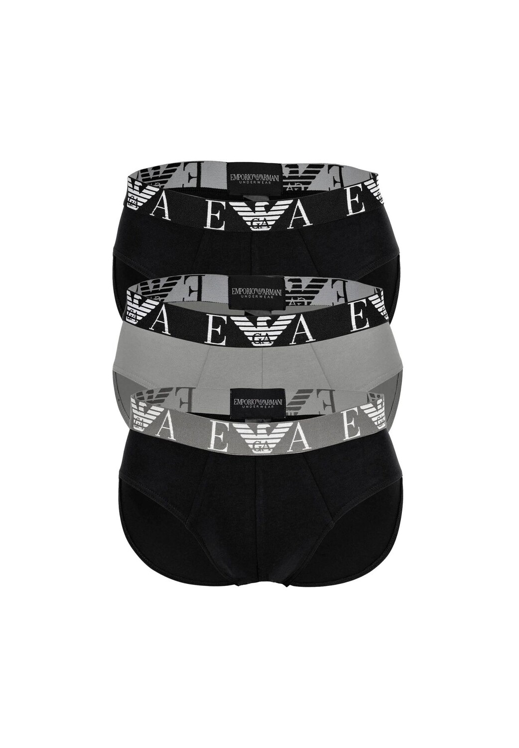

Мужские трусы, набор из 3 шт. — BOLD MONOGRAM, Трусы, эластичный хлопок EMPORIO ARMANI, цвет Schwarz Grau