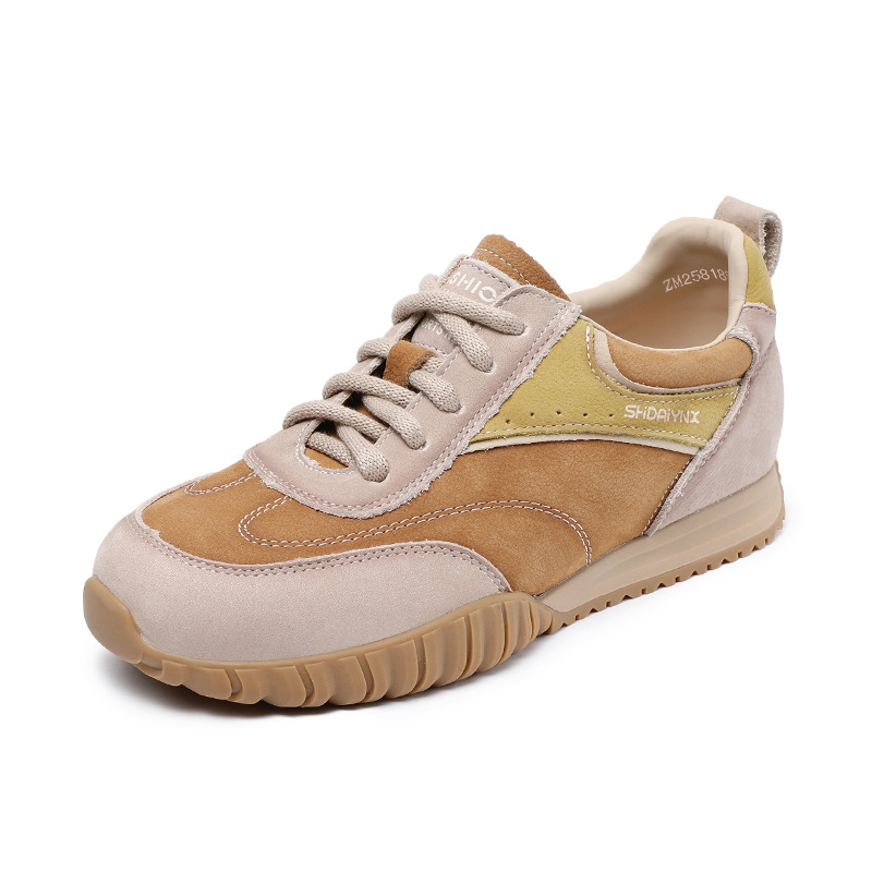 Износостойкие, дышащие, нескользящие, низкие повседневные туфли для женщин Devanro, Khaki