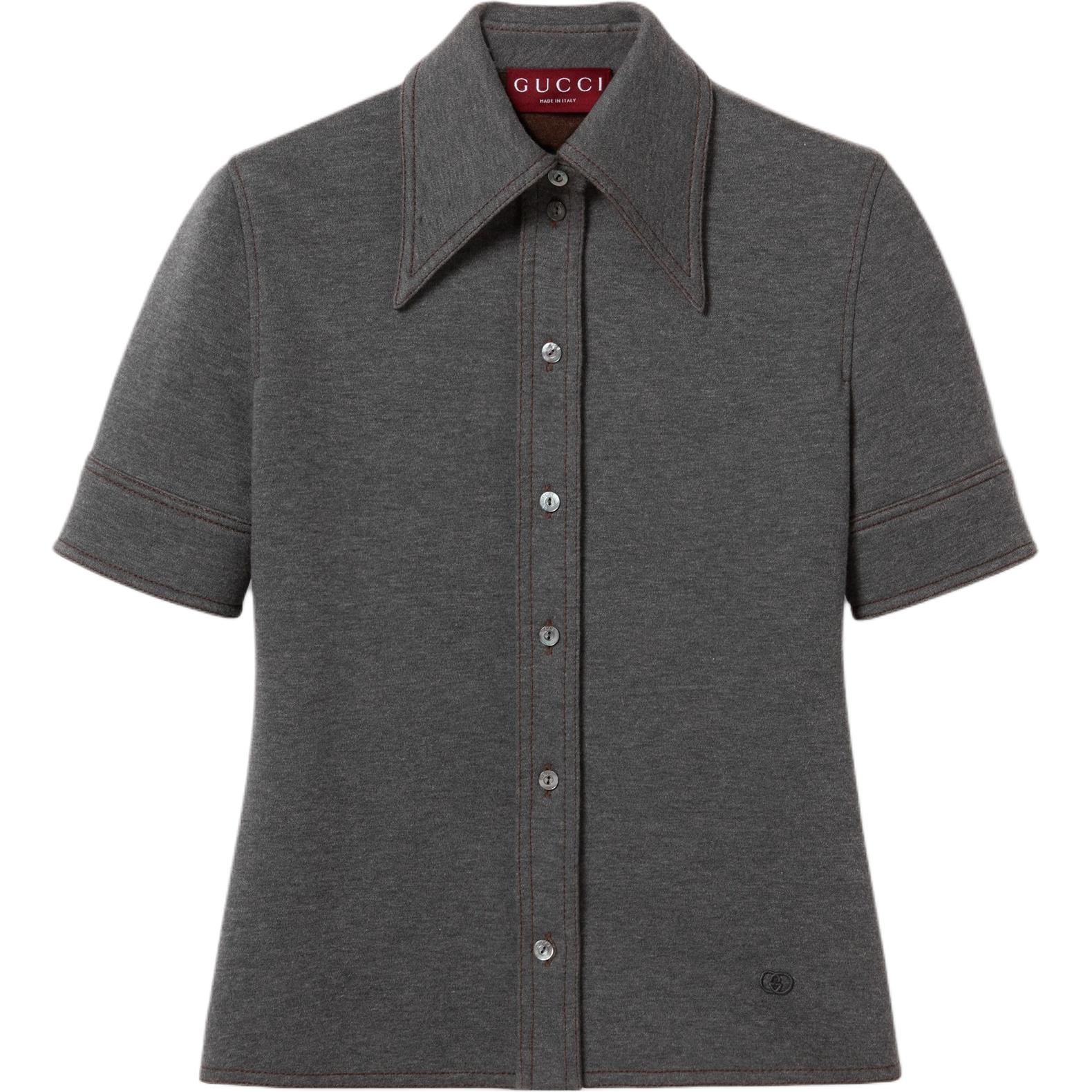 

Рубашка с пуговицами на воротнике GUCCI, темно-серый