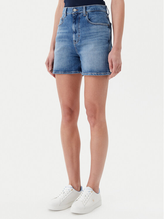 

Джинсовые шорты Mom fit DW0DW20092 Tommy Jeans, синий