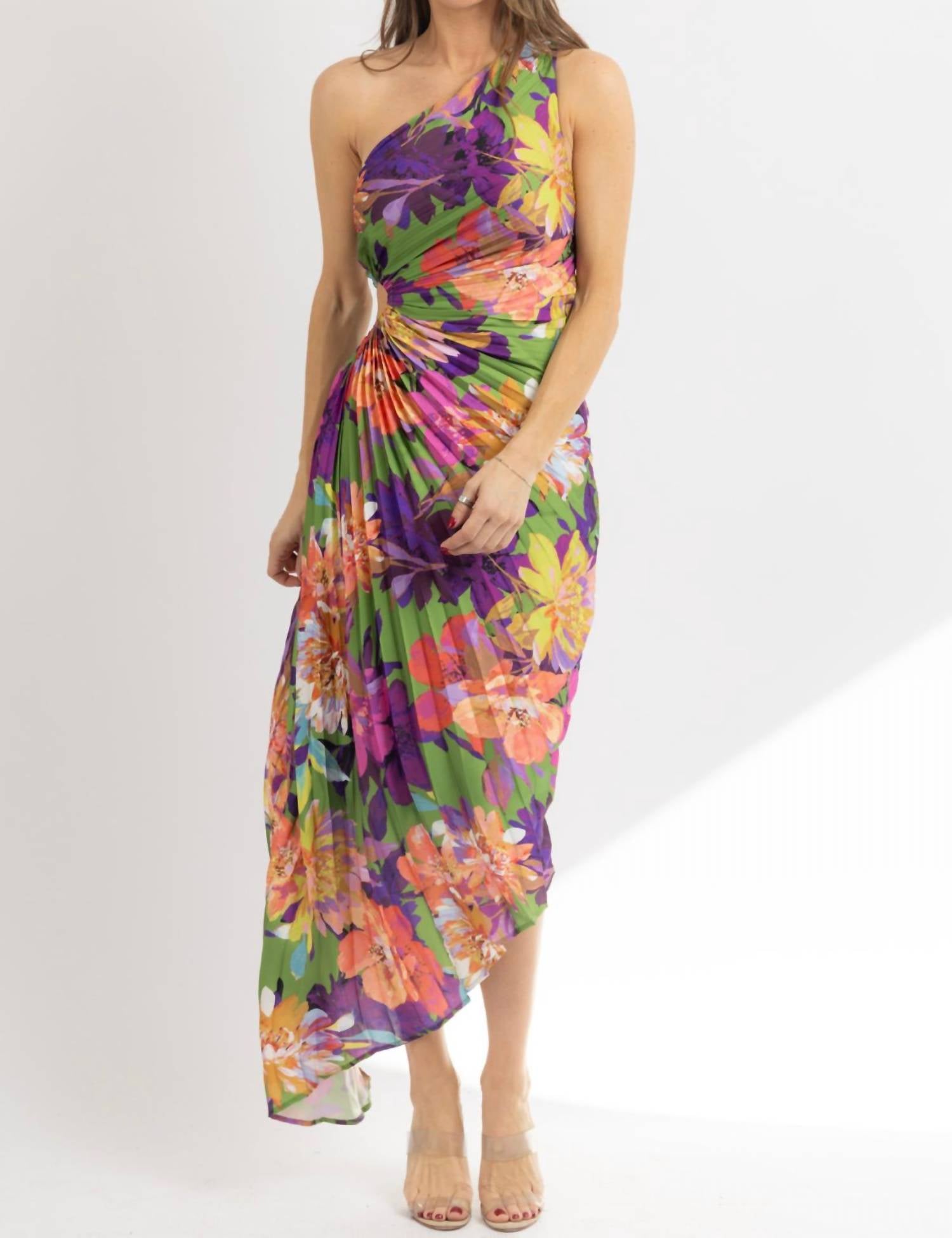 

Платье миди Ibiza Rio Pleat в цвете Multi DRESS FORUM