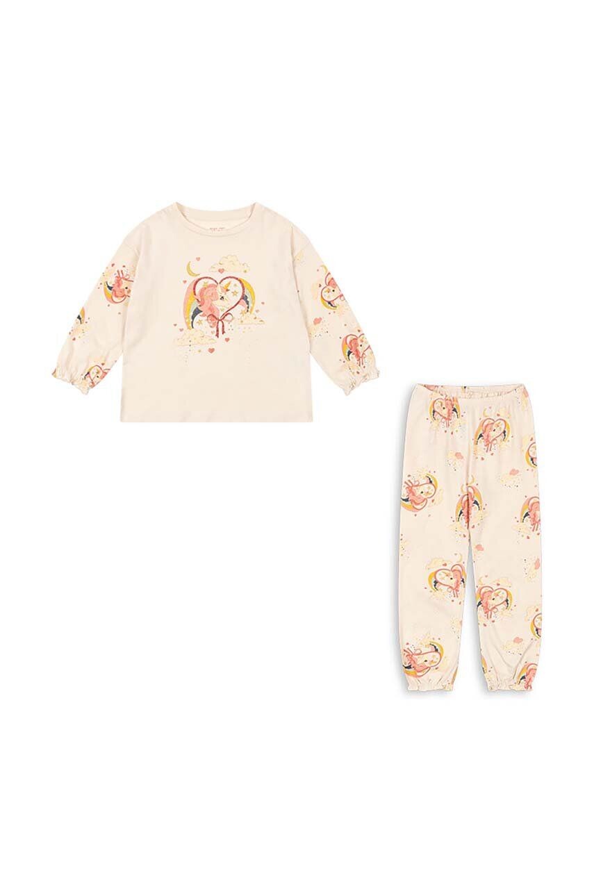 

Детский спортивный костюм Konges Sløjd GIO FRILL SET GOTS, бежевый