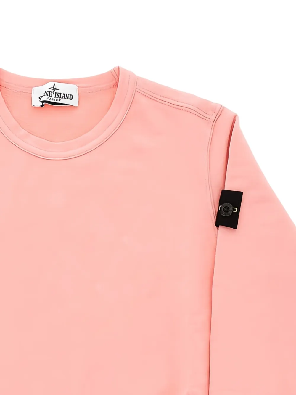 Свитшот с нашивкой-компасом Stone Island Junior, розовый — фото 2