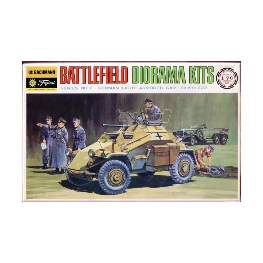 

Немецкий легкий бронеавтомобиль Sd.Kfz.222 (выпуск 1974 г.), Fujimi Models - WWII (1:76)
