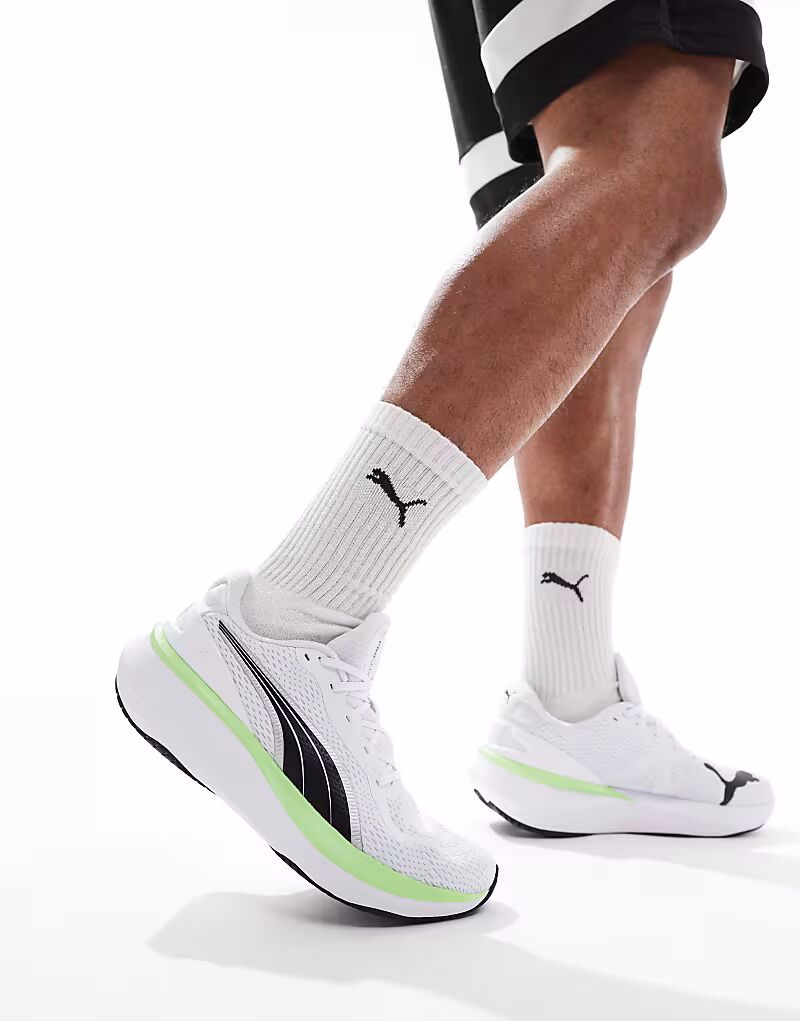

Кроссовки Puma Scend Pro 2 белого и лаймового цветов