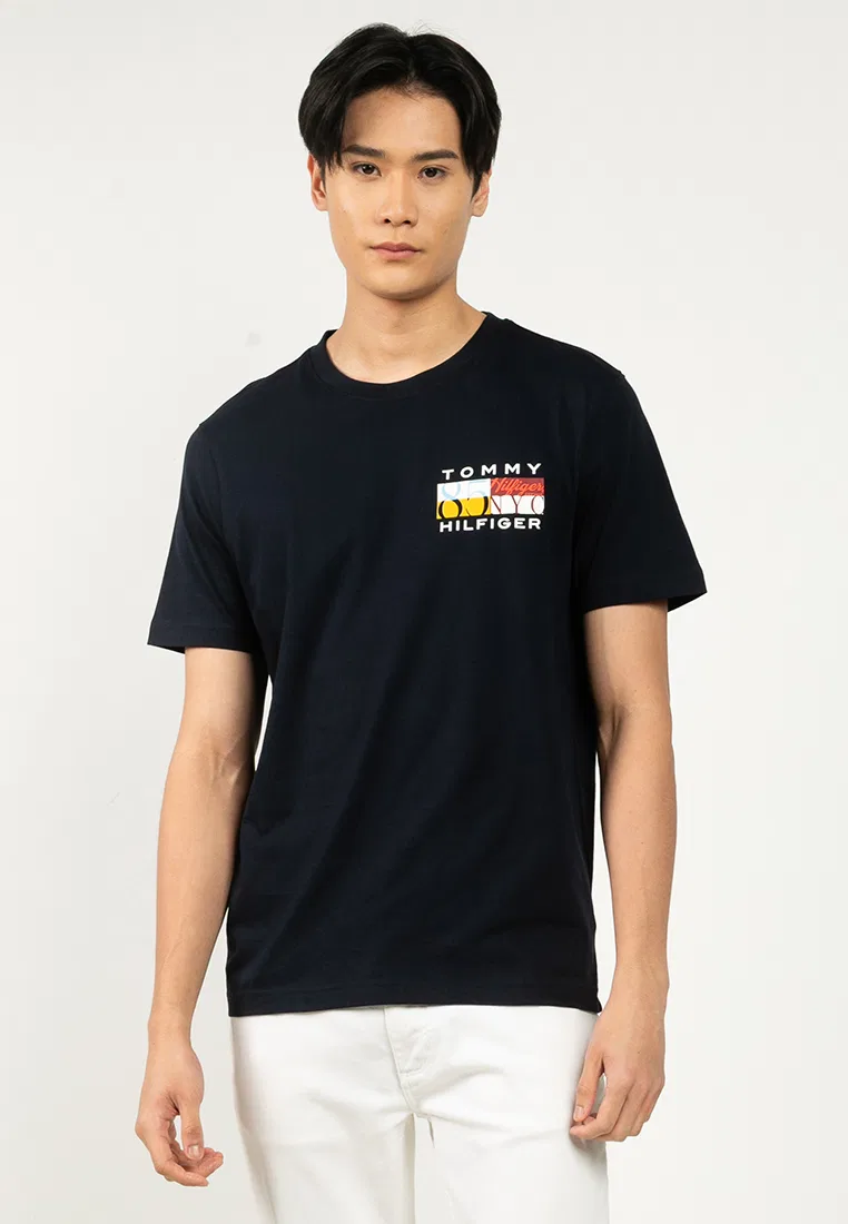 Футболка с коротким рукавом, Colour Flag Tee, Tommy Hilfiger, цвет Desert Sky
