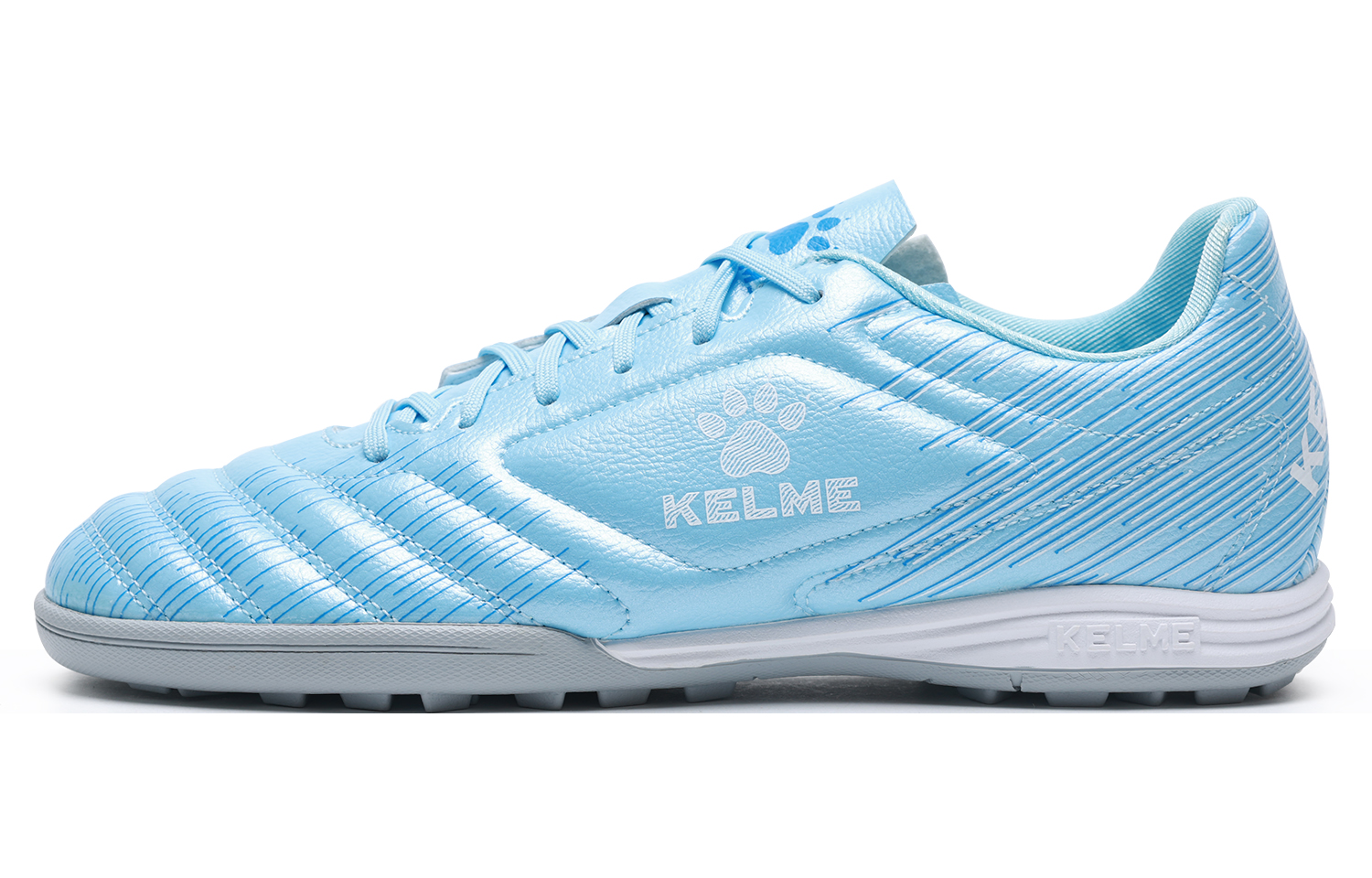 KELME Футбольные бутсы с амортизаторами, противоскользящие, унисекс, небесно-голубые, молодежная коллекция