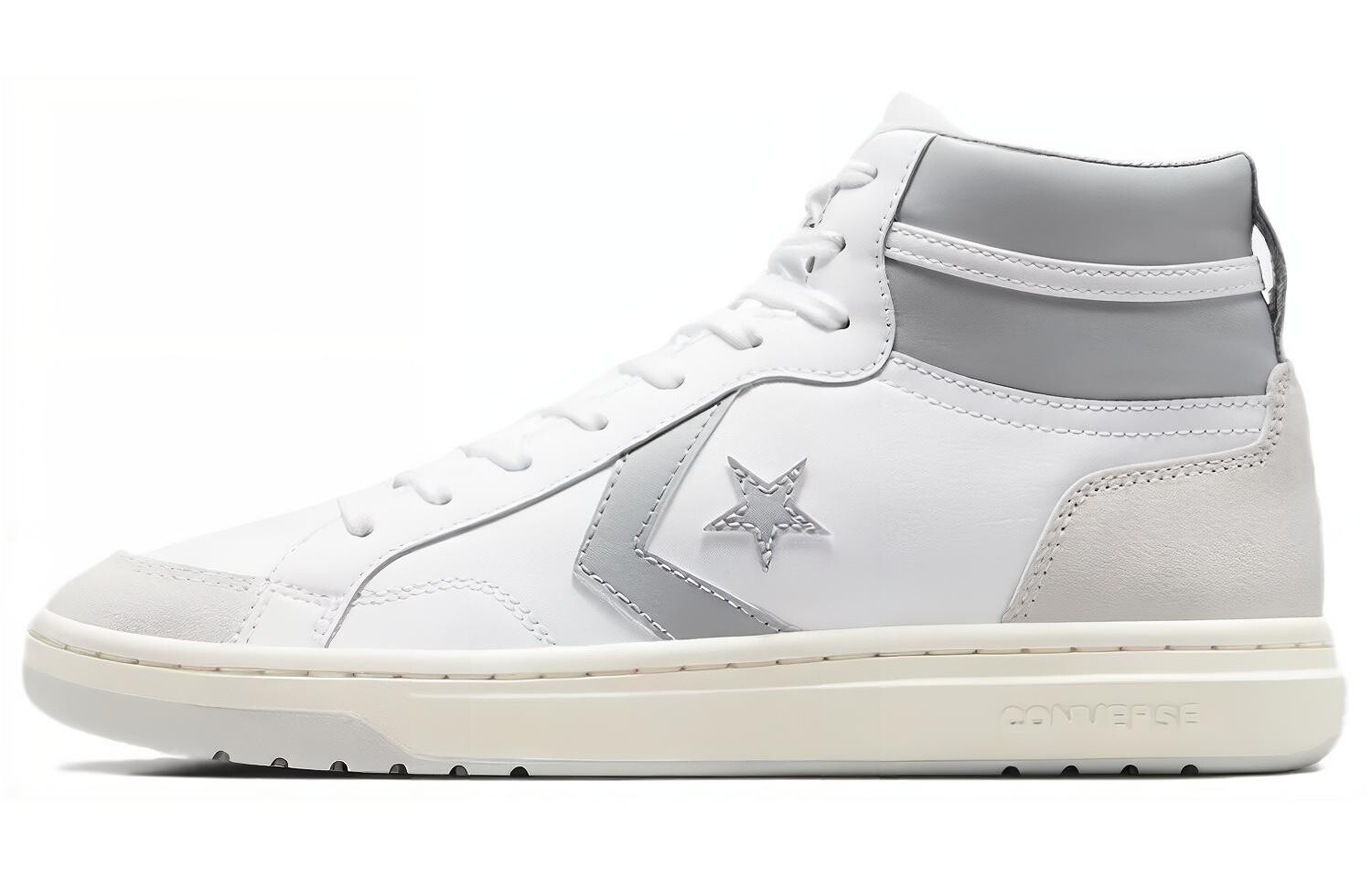 

Кеды, скейтборд обувь унисекс высокие белый/серый Converse