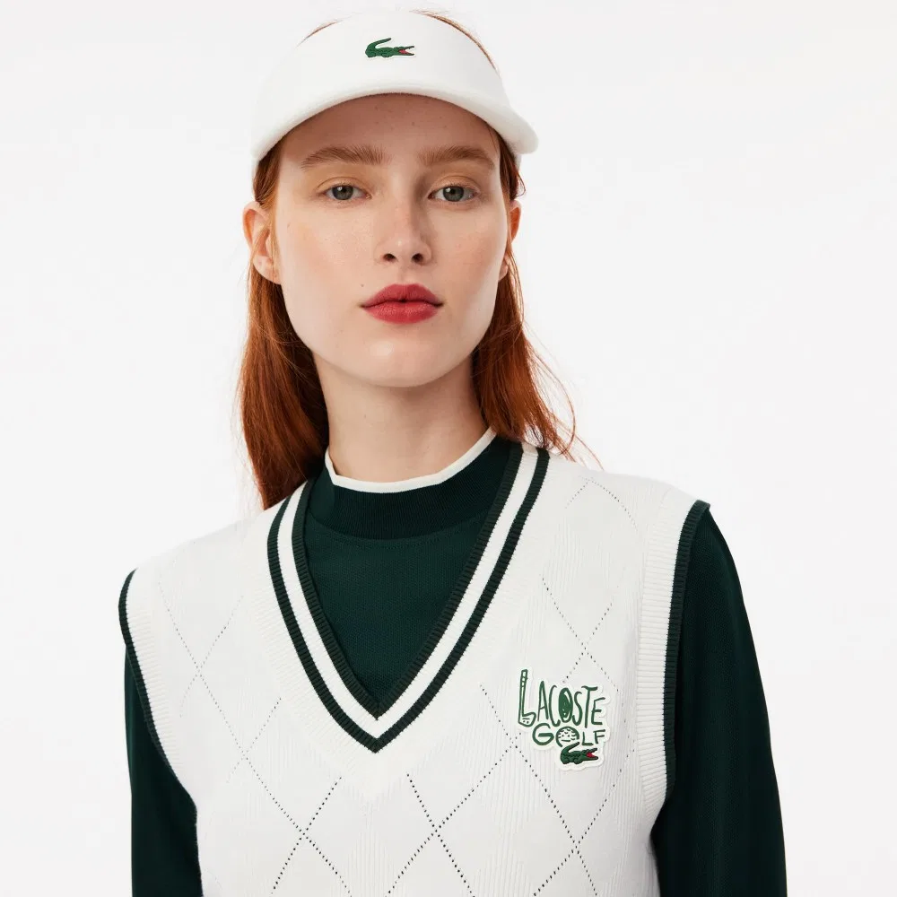 Гольф-жилет Lacoste, Аргайл, Зеленый — фото 2