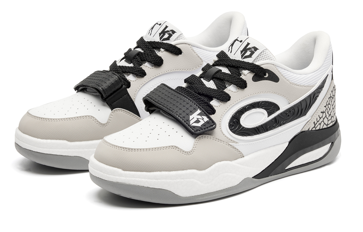 QIAODAN Кроссовки для скейтбординга Coverage Balance с низким верхом мужские белые Float Lime - Jordan White Pumice Gray, цвет Jordan White Pumice Gray — фото 4