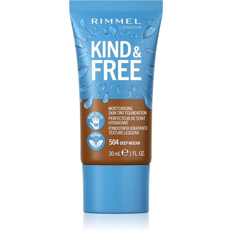 

Rimmel Kind & Free легкая увлажняющая тональная основа оттенка 504 Deep Mocha 30 мл