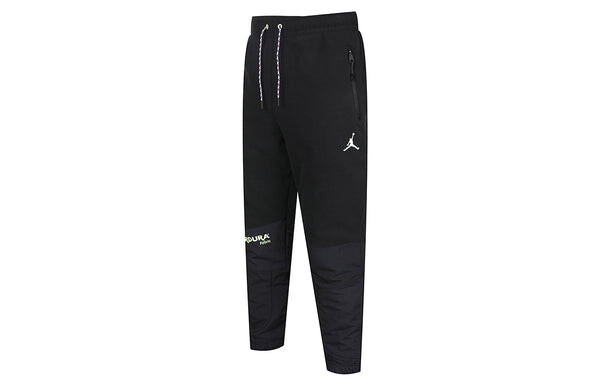 Брюки Air Jordan Winter Utility Cordura Stay Warm polar fleece Splicing Casual Sports Running Long Pants Black, черный — фото 3
