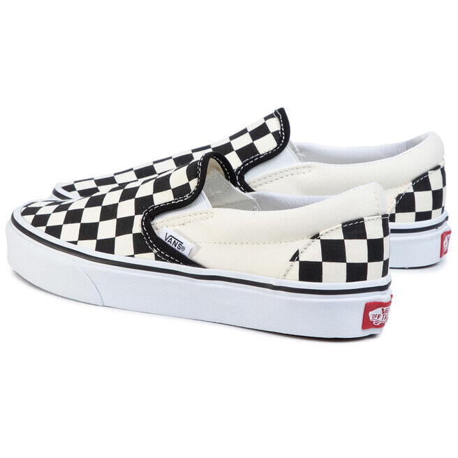 Кроссовки Vans Classic Slip-On VN000EYEBWW1 Blk/Whtchckerboard/Wht, экрю — фото 3