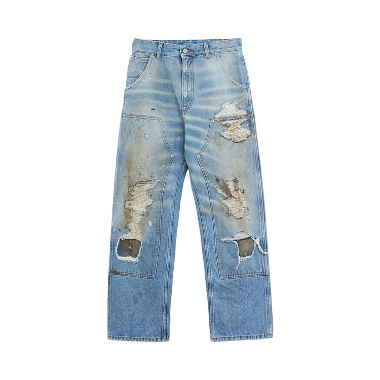 

Брюки MM6 Maison Margiela 5 Pocket Pants 'Medium Blue', синий