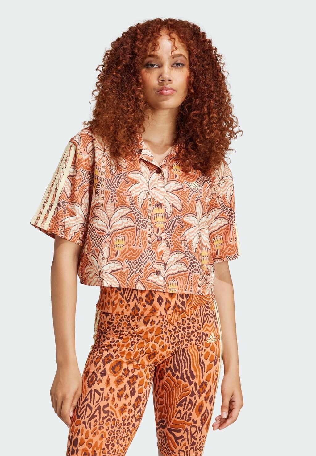 

Рубашка-блузка ADIDAS FARM RIO adidas, желтый