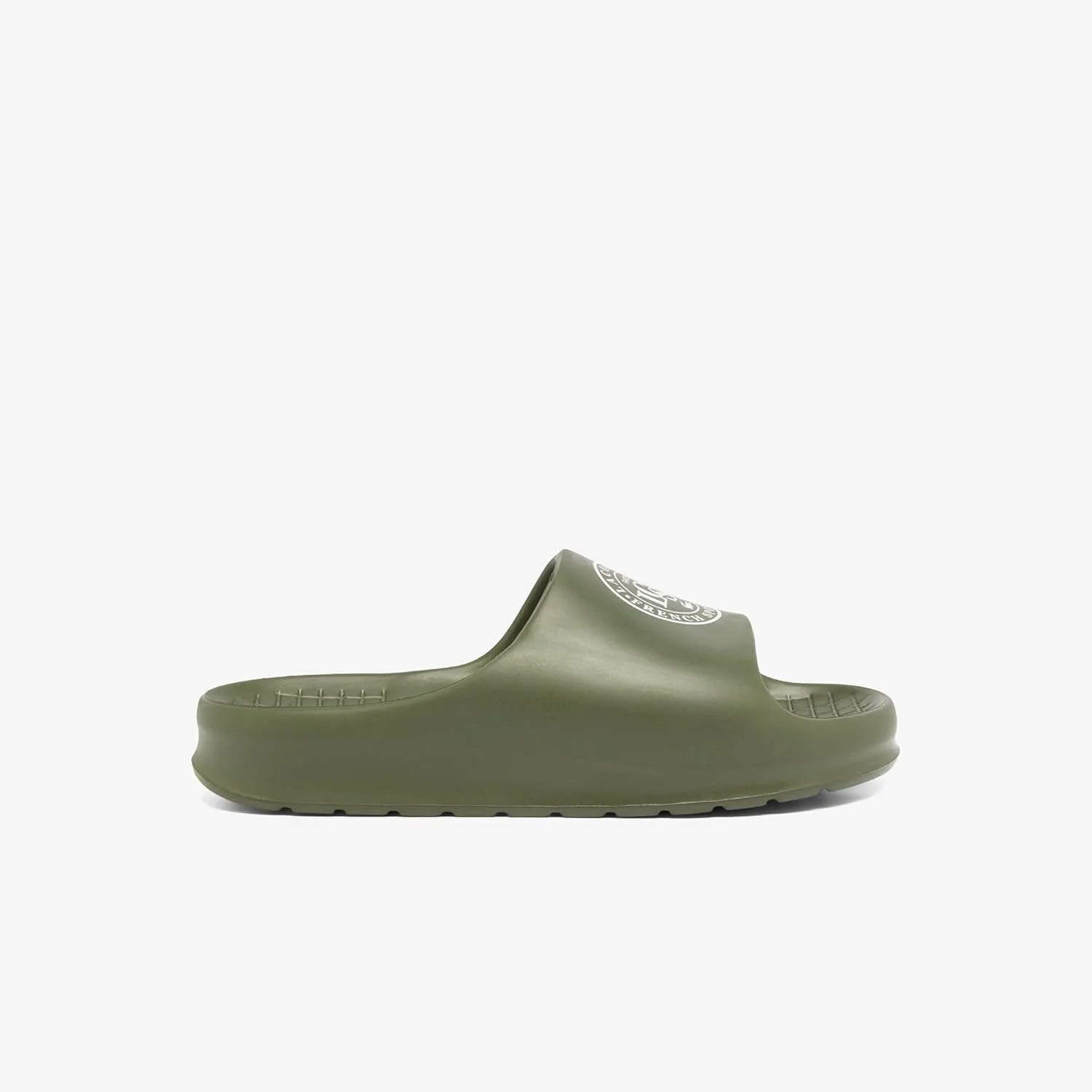 Мужские сандалии Lacoste Serve Slide 2.0, хаки/белый — фото 4