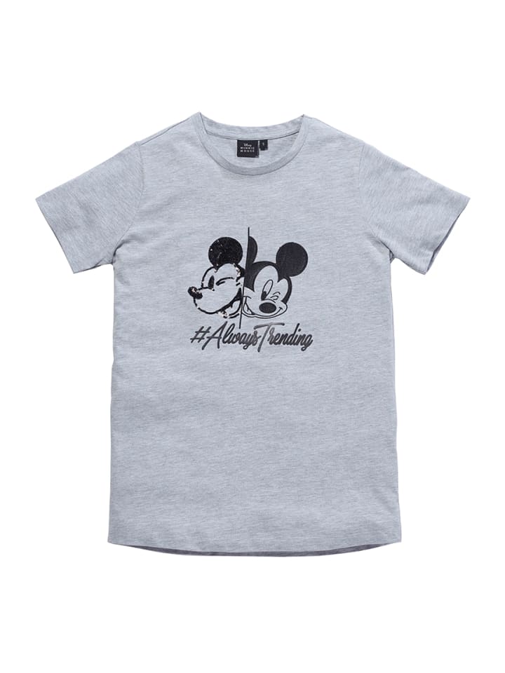 

ONOMATO! Футболка с короткими рукавами и пайетками в виде Микки Мауса, серая, Серый, ONOMATO! Футболка с короткими рукавами и пайетками в виде Микки Мауса, серая