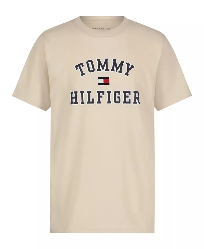

Футболка с коротким рукавом в стиле варерсити для малышей и мальчиков Tommy Hilfiger, серый
