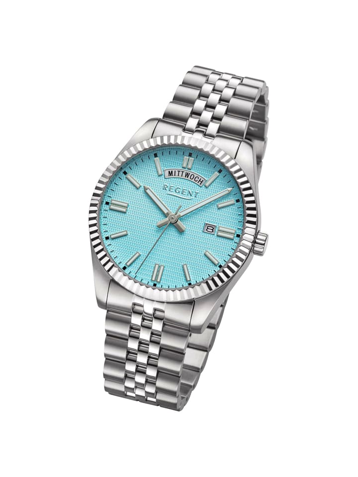 

Аналоговые наручные часы Regent, металлический браслет, серебристый цвет, большой размер (примерно 40 мм)