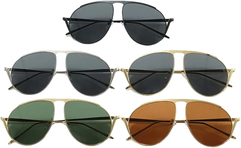 

Винтажные солнцезащитные очки большого размера для женщин и мужчин, роскошные очки в стиле панк, популярные, с защитой от УФ-излучения UV400 HHZZYVY, Gold Black