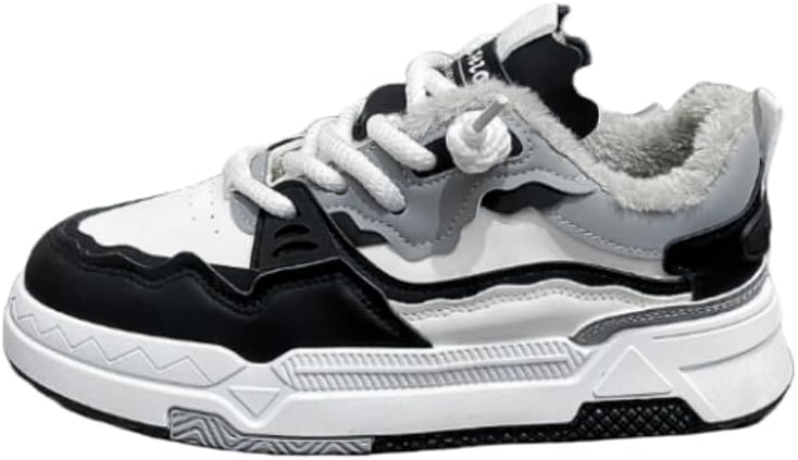 

Мужские удобные модные кроссовки на платформе с контрастными блоками цвета для прогулок, бега, кемпинга, на все сезоны, с шнуровкой Hhhchpm, белый/черный