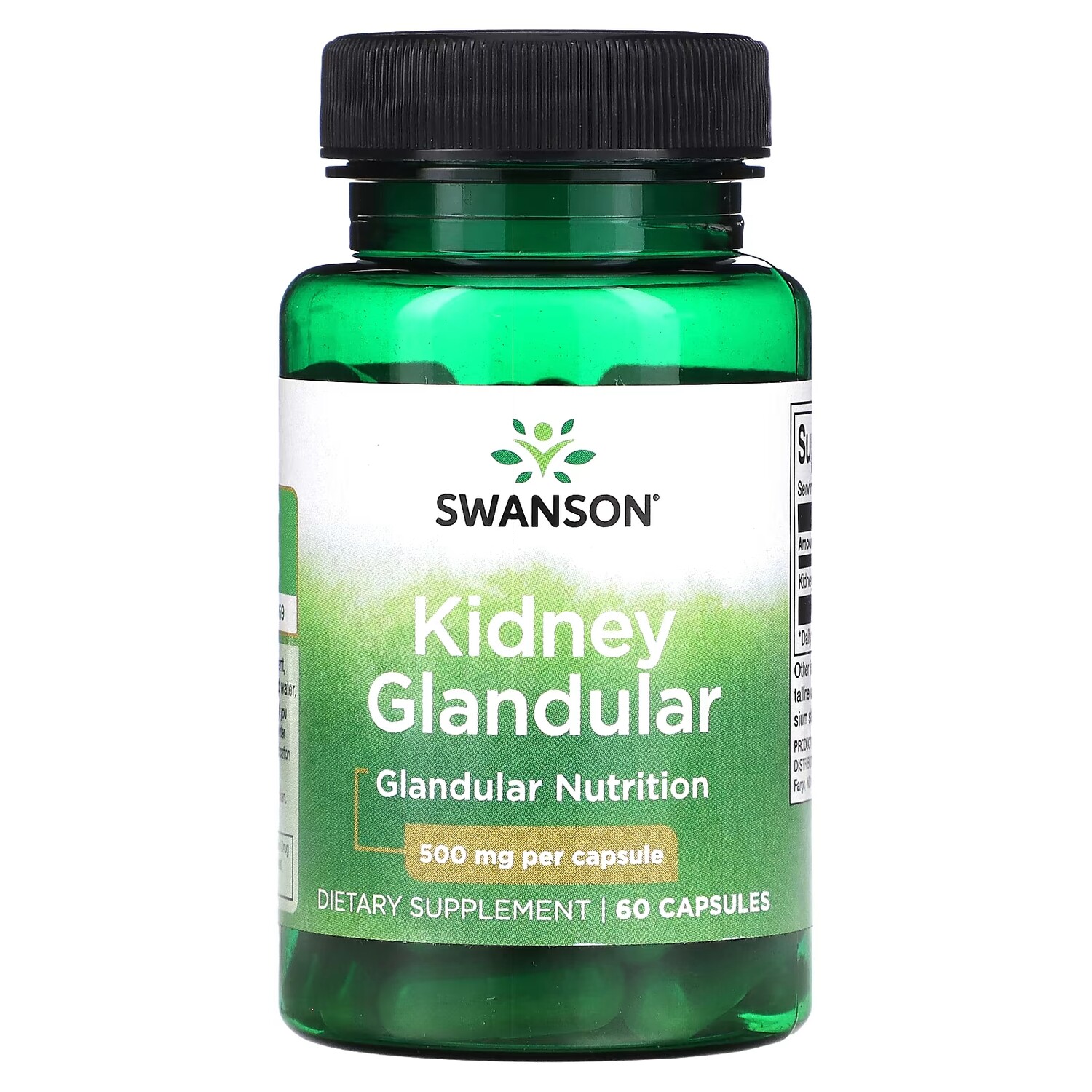 

Добавка Swanson Kidney Glandular 500 мг, 60 капсул