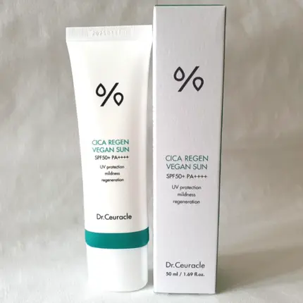 Cica Regen Vegan Солнцезащитный крем Spf50+ Pa++++ 50 мл, Dr. Ceuracle — фото 4