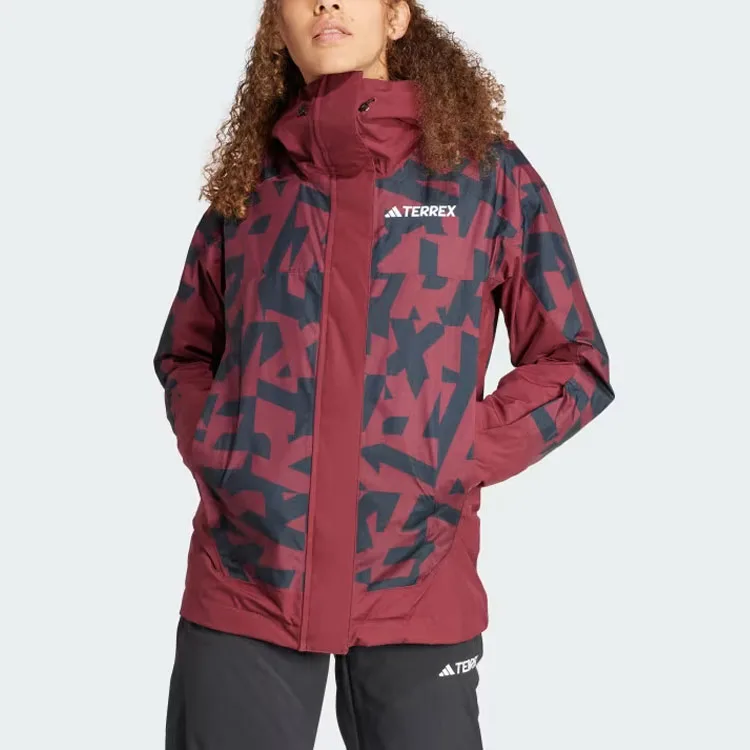 Adidas Женский лыжный топ Contour красный — фото 4
