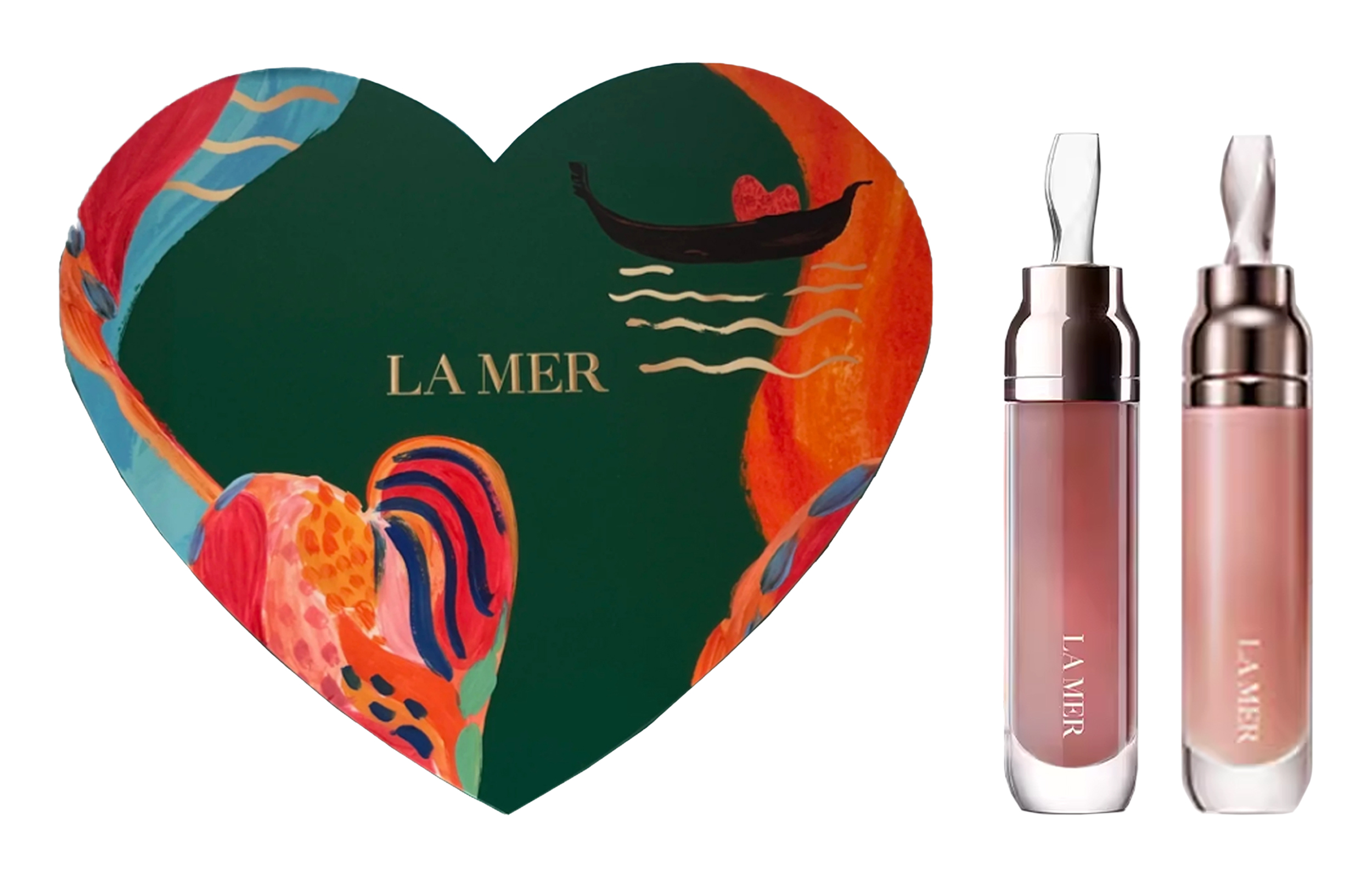 

Hailanzhimi 520 лимитированная серия бальзам для губ набор блеск прозрачный увлажняющий сокращение морщин 7мл+7мл LA MER