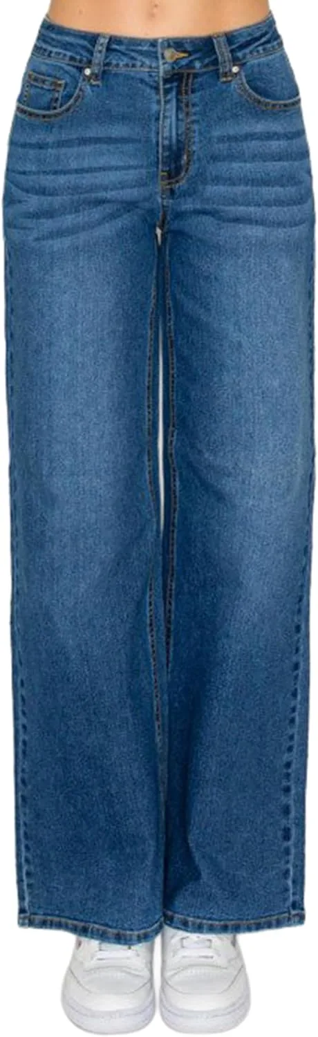 

WAX JEAN Collection женские джинсы low rise basic wide leg