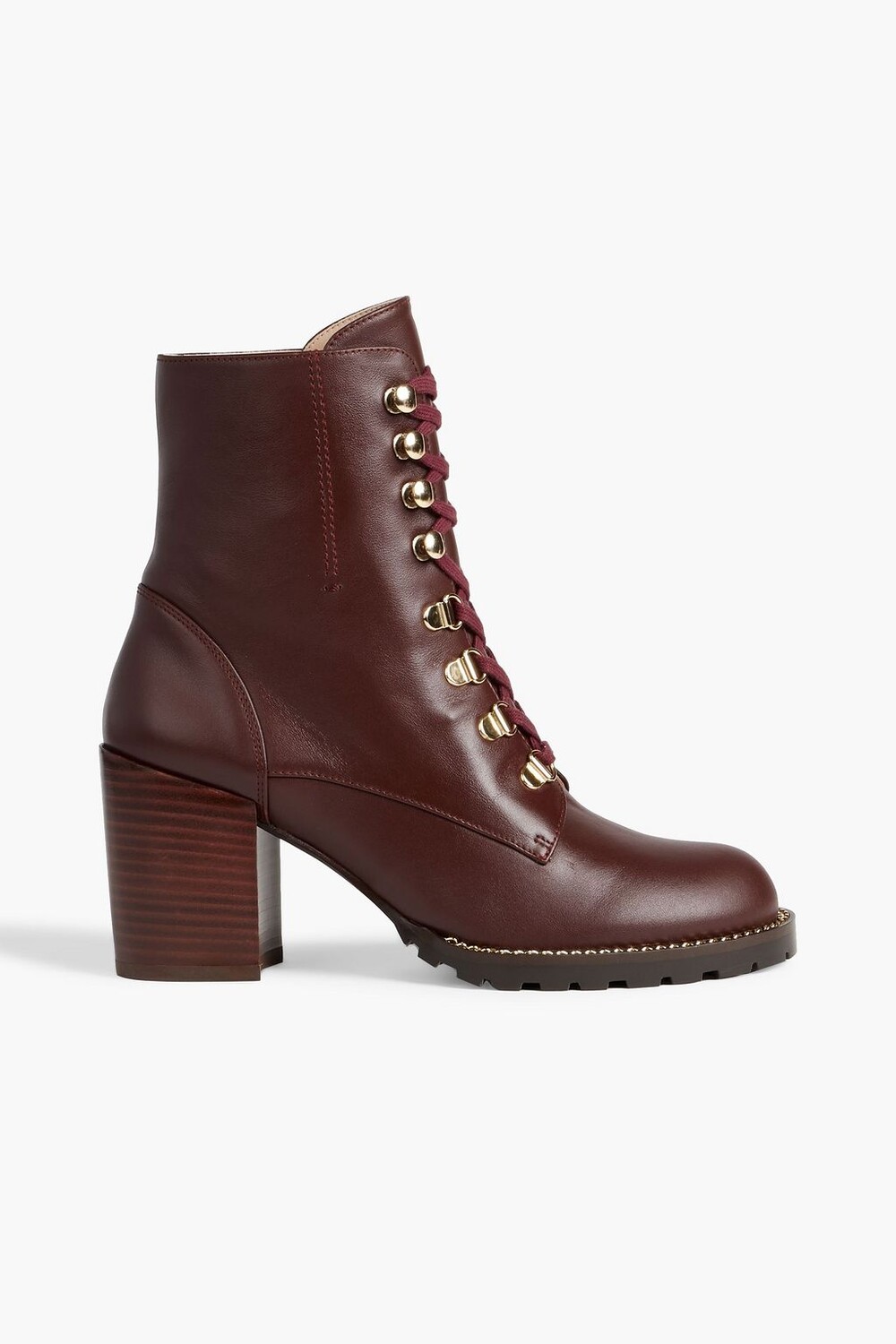 

Кожаные ботильоны Kolbie на шнуровке STUART WEITZMAN, мерло